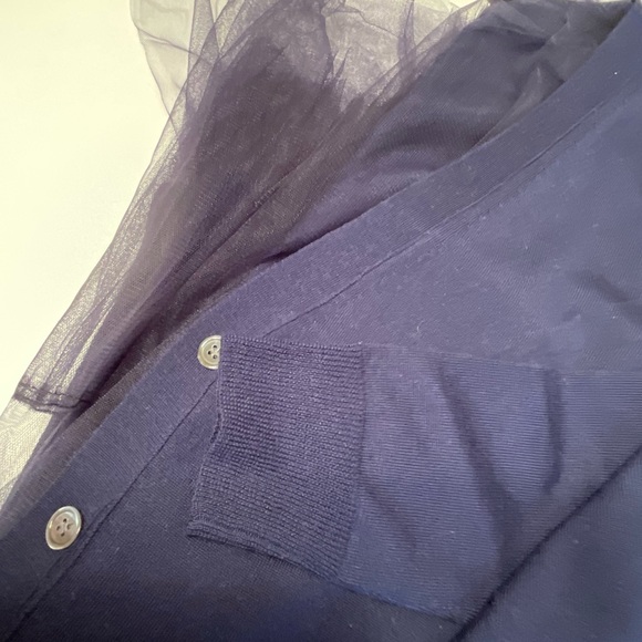 JCREW CARDIGAN w/TULLE TRIM SZ XSMALL - Picture 7 of 7